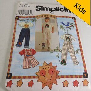 Simplicity 7088 Pattern Toddler size 2-4 UNCUT shirt, pants, overalls, shorts
